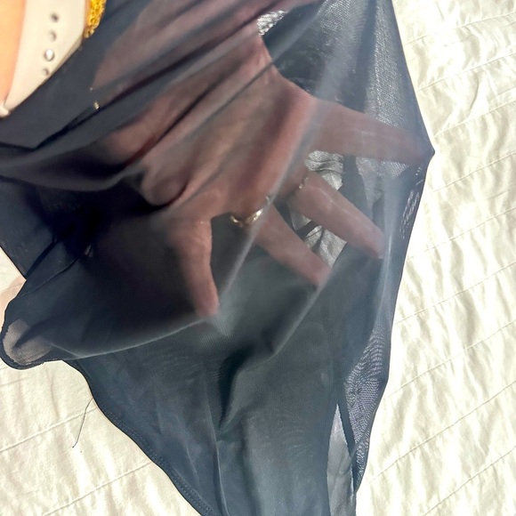 Stylish Black Mesh One Piece for Woman NWOT - Picture 3 of 5